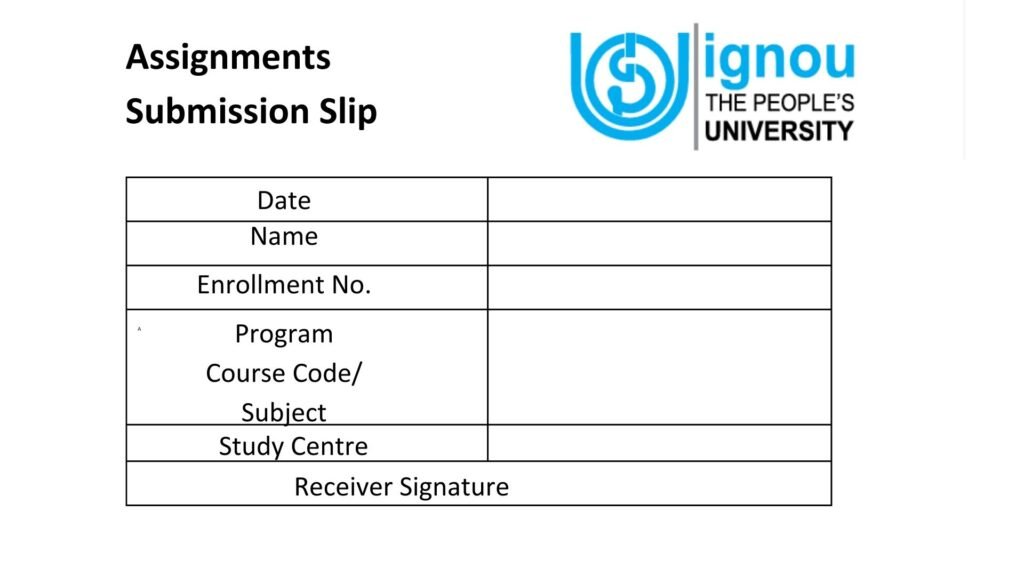 IGNOU Assignment Submission