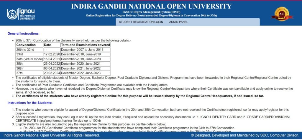 IGNOU degree