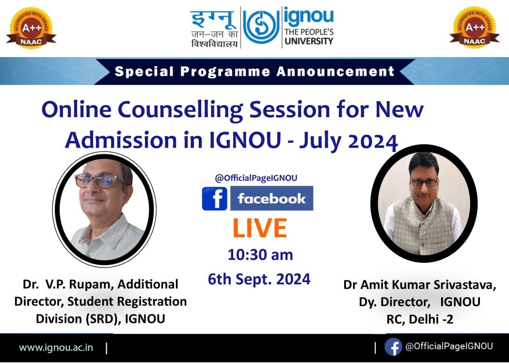 IGNOU online counselling session